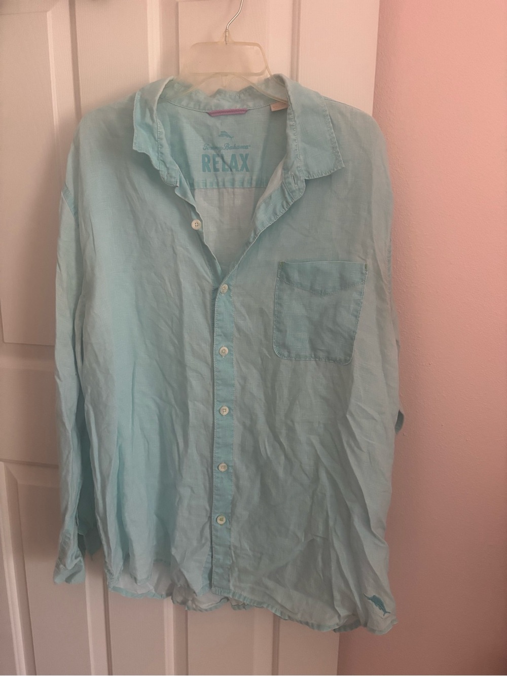 Tommy Bahama Light Aqua Relax Button-Down Shirt
